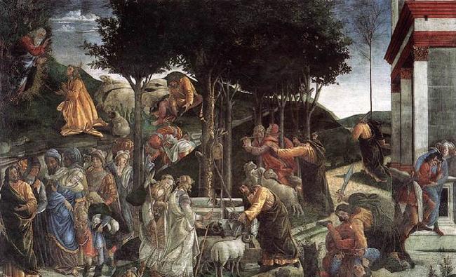 BOTTICELLI, Sandro Scenes from the Life of Moses